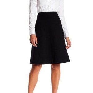 Oscar de la Renta Detailed Stitch Midi Skirt Black